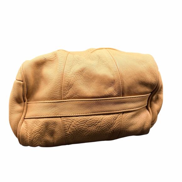 Vintage Genuine Leather Mexico Tan Crossbody Shoulder Bag Slouchy Boho - Picture 4 of 12